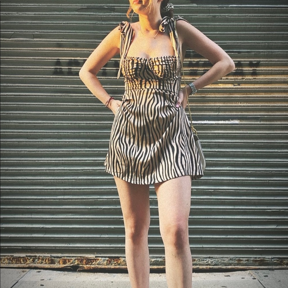 Lioness zebra mini dress